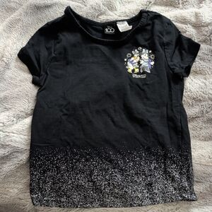 Disney Black T-Shirt with Daisy and Minnie Sparkle Design